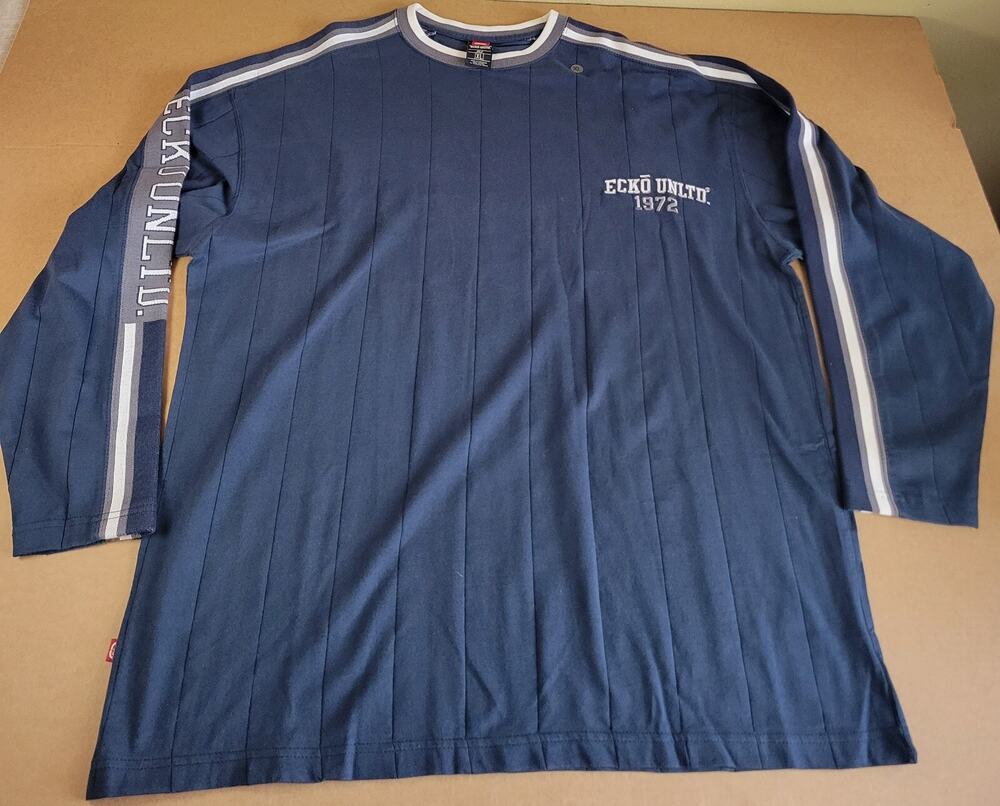 Ecko Unltd Men's Thermal Shirt Long Sleeve XL Waffle Knit Casual Blue